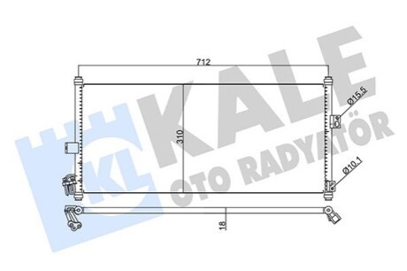 KALE NISSAN Радіатор кондиціонера Almera II 00- KALE OTO RADYATOR 345790