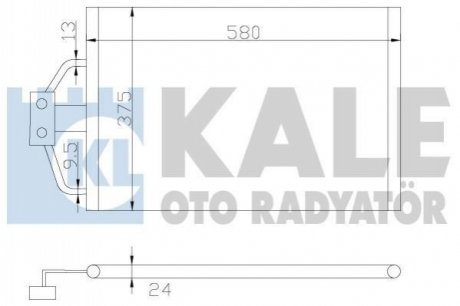 RENAULT радіатор кондиціонера Megane I 95- KALE OTO RADYATOR 344320 (фото 1)