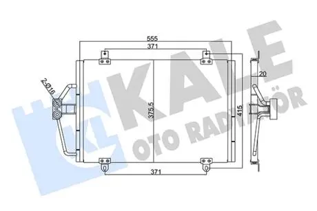 KALE RENAULT радіатор кондиціонера Megane I 95- KALE OTO RADYATOR 344320