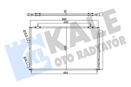 KALE TOYOTA Радіатор кондиціонера Rav 4 IV 12- KALE OTO RADYATOR 353095