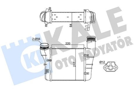 KALE VW Интеркулер лів.Audi A4 2.0TDI/TFSi 04- KALE OTO RADYATOR 352430