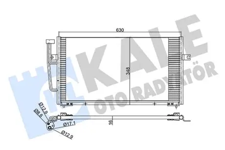 KALE VOLVO радіатор кондиціонера S40 I,V40 95- KALE OTO RADYATOR 390400