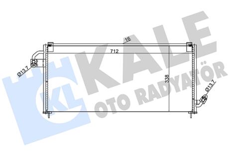 KALE SUBARU Радиатор кондиционера Forester 97- KALE OTO RADYATOR 389800