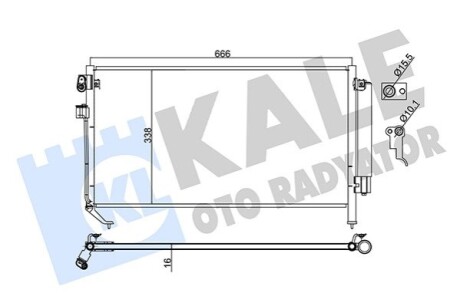 KALE SUBARU Радіатор кондиціонера Forester 02- KALE OTO RADYATOR 382900