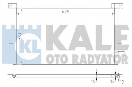 KALE FORD Радіатор кондиціонера Mondeo III 02- KALE OTO RADYATOR 378700