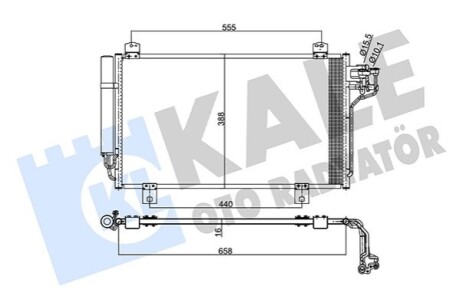 KALE MAZDA Радіатор кондиціонера Mazda 3/6 12- KALE OTO RADYATOR 345495