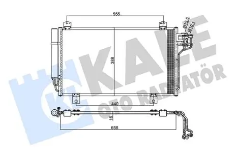 KALE MAZDA Радиатор кондиционера Mazda 3/6 12- KALE OTO RADYATOR 345495