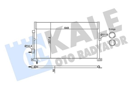 KALE FORD радіатор кондиціонера Mondeo III 00- KALE OTO RADYATOR 345375