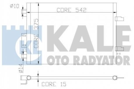 RENAULT радіатор кондиціонера Clio II 01- KALE OTO RADYATOR 342835 (фото 1)