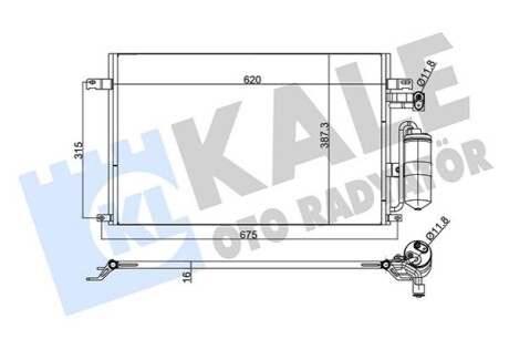 KALE CHEVROLET Радіатор кондиціонера Epica 05- KALE OTO RADYATOR 342510