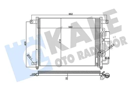 KALE CHEVROLET Радіатор кондиціонера Aveo 03- KALE OTO RADYATOR 377000
