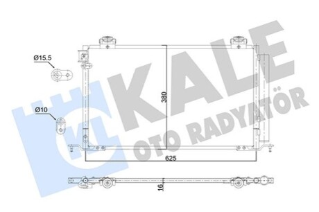 KALE TOYOTA Радиатор кондиционера Avensis 03- KALE OTO RADYATOR 350705