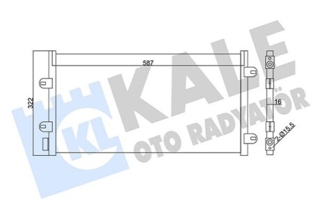 KALE FIAT Радиатор кондиционера Punto 1.2 01- KALE OTO RADYATOR 350565