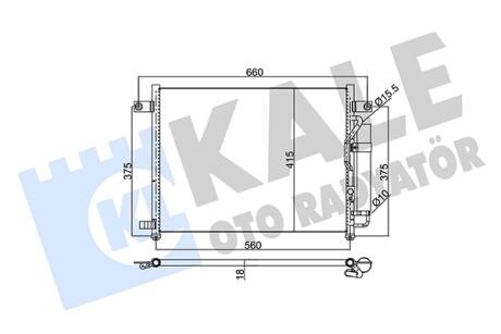 KALE CHEVROLET радіатор кондиціонера Aveo 02- KALE OTO RADYATOR 350550
