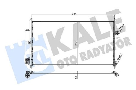 KALE NISSAN Радиатор кондиционера X-Trail 01- KALE OTO RADYATOR 345795