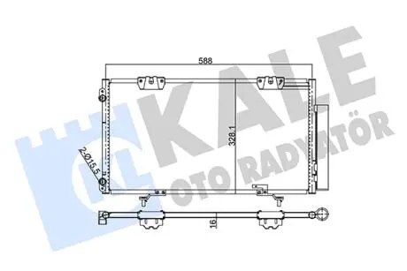 KALE TOYOTA Радиатор кондиционера Avensis 97- KALE OTO RADYATOR 345580