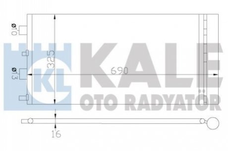 KALE RENAULT Радіатор кондиціонера Duster 10- KALE OTO RADYATOR 342840