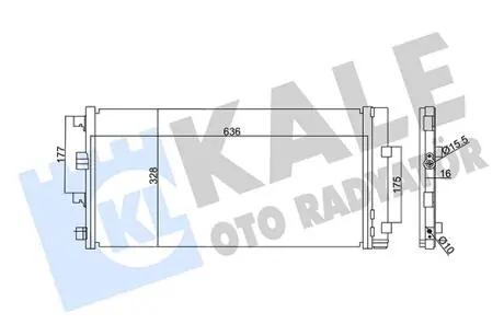 KALE RENAULT Радиатор кондиционера Duster 10- KALE OTO RADYATOR 342840