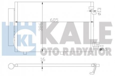 KALE FORD Радіатор кондиціонера Fiesta VI 08- KALE OTO RADYATOR 342860