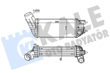 KALE FORD інтеркулер Transit 2.2/2.4TDCi 06- KALE OTO RADYATOR 350850