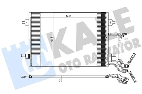 KALE VW радіатор кондиціонера Audi A4,Passat KALE OTO RADYATOR 390800