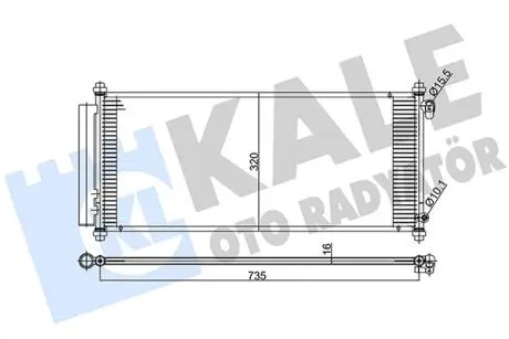 KALE HONDA Радіатор кондиціонера Jazz II 03- KALE OTO RADYATOR 392000