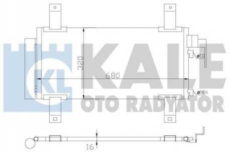 KALE MAZDA радіатор кондиціонера Mazda 6 02- KALE OTO RADYATOR 392100
