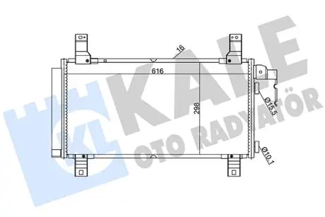 KALE MAZDA радіатор кондиціонера Mazda 6 02- KALE OTO RADYATOR 392100
