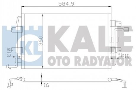 VW радіатор кондиціонера New Beetle 00- KALE OTO RADYATOR 376400 (фото 1)