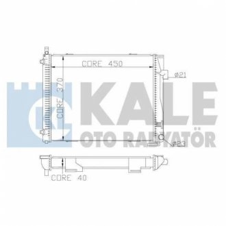DB радіатор охолодження W124 2.8/3.6 85- KALE OTO RADYATOR 361900 (фото 1)