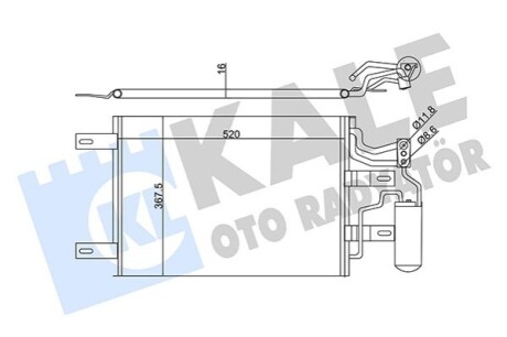 KALE OPEL радіатор кондиціонера Meriva A 03- KALE OTO RADYATOR 350655