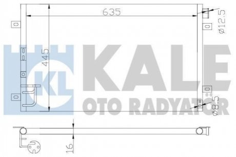 KIA Радіатор кондиціонера Sorento I 02- KALE OTO RADYATOR 343115 (фото 1)
