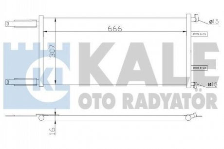 KALE FIAT Радіатор кондиціонера 1.2/1.9D 01- KALE OTO RADYATOR 342850