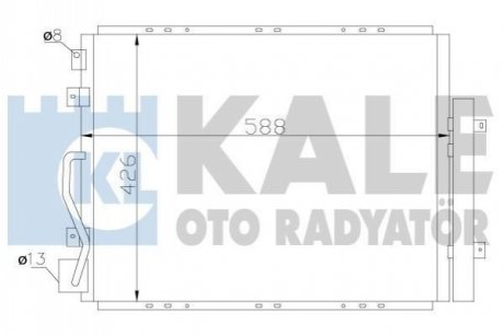 KIA Радиатор кондиционера Sorento I 02- KALE OTO RADYATOR 342625 (фото 1)