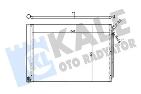 KALE BMW Радиатор кондиционера 5 F10,6,7 F01 KALE OTO RADYATOR 342415