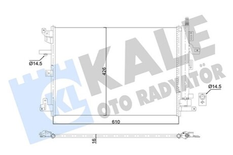 KALE VOLVO Радіатор кондиціонера XC90 I 05- KALE OTO RADYATOR 353070