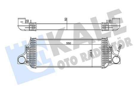 KALE DB Інтеркулер W164/X164 300/350CDI 05- KALE OTO RADYATOR 350910 (фото 1)