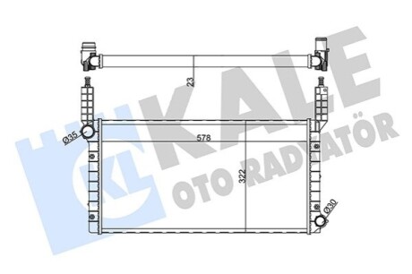 KALE FIAT Радиатор охлаждения Doblo 1.2 01- KALE OTO RADYATOR 351225