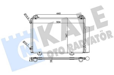 KALE TOYOTA Радиатор кондиционера Yaris 99- KALE OTO RADYATOR 390200