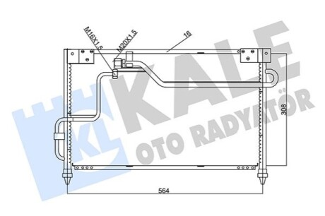 KALE MAZDA Радіатор кондиціонера 626 IV 91- KALE OTO RADYATOR 387200