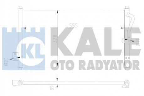 HONDA радіатор кондиціонера CR-V I 95- KALE OTO RADYATOR 380500 (фото 1)
