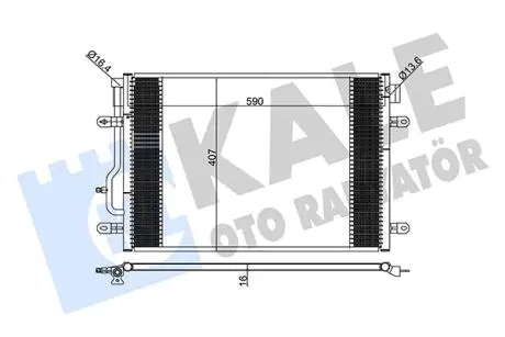 KALE VW Радіатор кондиціонера Audi A4/6 00- KALE OTO RADYATOR 375700