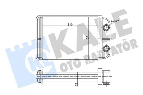 KALE FIAT Радиатор отопления Bravo II,Stilo KALE OTO RADYATOR 346350