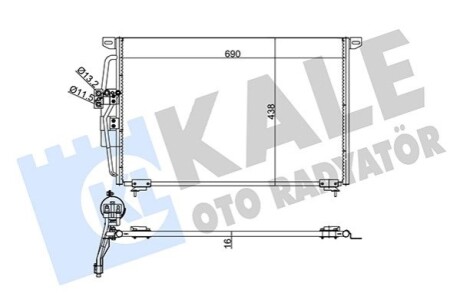 KALE OPEL радіатор кондиціонера Omega B 94- KALE OTO RADYATOR 345810