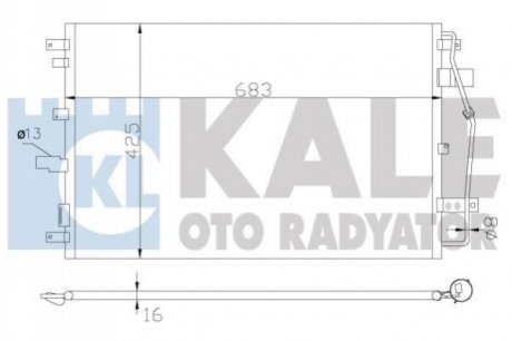 VOLVO Радіатор кондиціонера XC90 I 02- KALE OTO RADYATOR 342650 (фото 1)