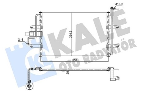 KALE VW радіатор кондиціонера Bora,Golf IV KALE OTO RADYATOR 352630