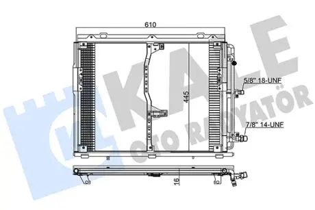 KALE DB Радиатор кондиционера S-Class W140 KALE OTO RADYATOR 392400