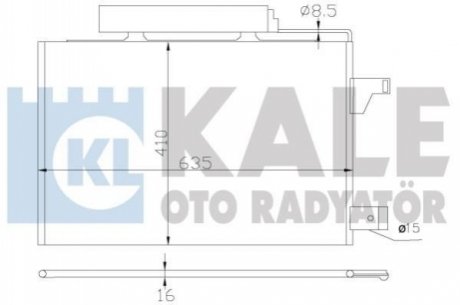 DB радіатор кондиціонера W169/245 04- KALE OTO RADYATOR 388000 (фото 1)
