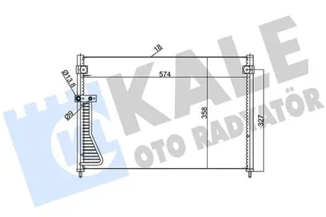 KALE MAZDA радіатор кондиціонера 626 V 97- KALE OTO RADYATOR 387000