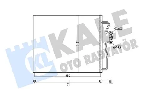 KALE BMW Радіатор кондиціонера 7 E38 94-97 KALE OTO RADYATOR 345320
